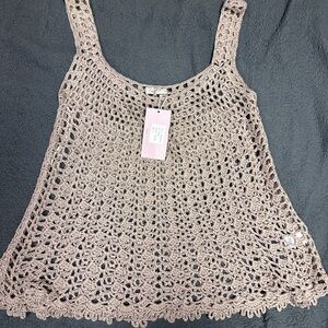 1.4.3. Story by Line Up Crochet Lace Tank Top - Beige